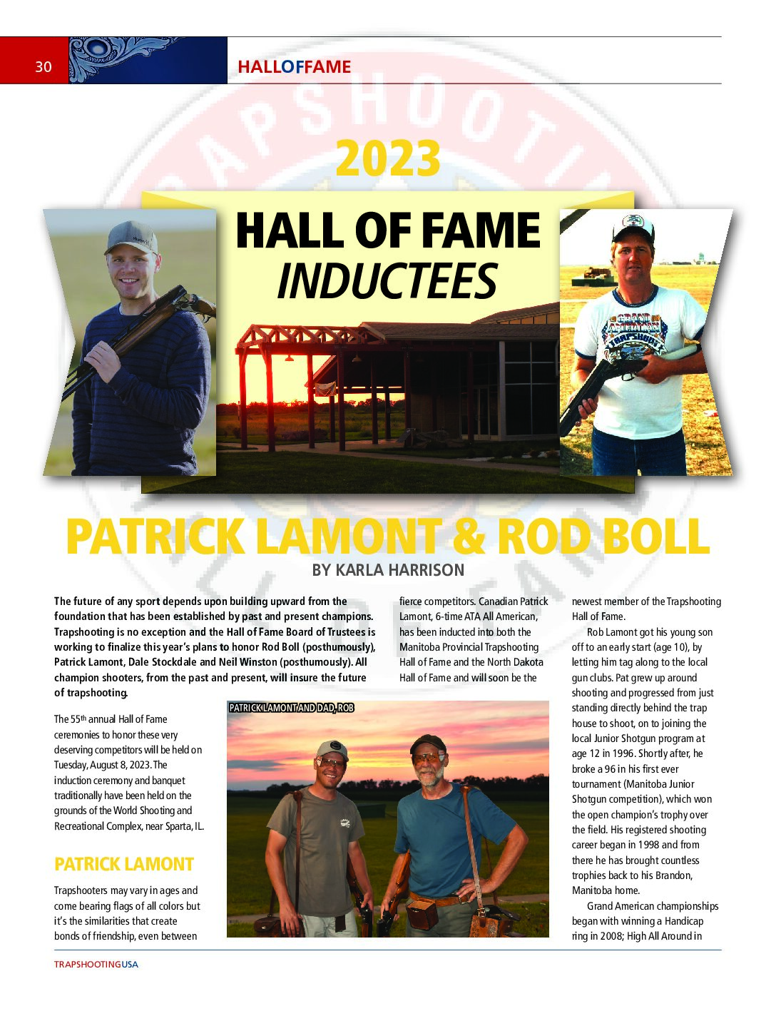 2023 Hall of Fame Inductees - Pat Lamont & Rob Boll