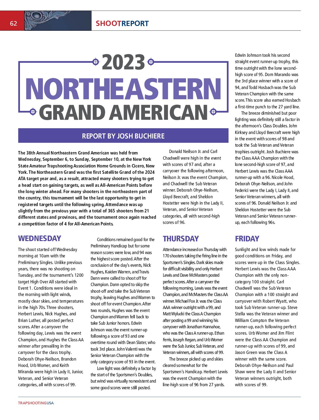 2023 Northeastern Grand Recap